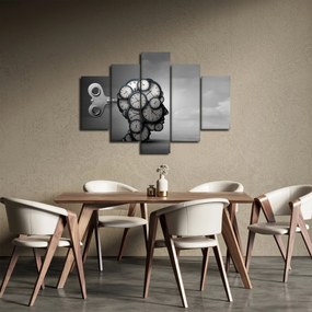 Tablou artistic cu cu cap și ceas (150x105 cm)