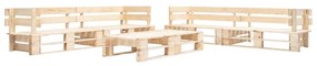 vidaXL Set mobilier de grădină din paleți, 6 piese, natural, lemn