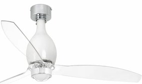 Lustra cu Ventilator si telecomanda MINI ETERFAN M LED alb/transparent