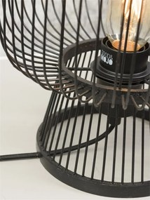Veioza, lampa de masa eco din bambus Cango negru, 30x26cm