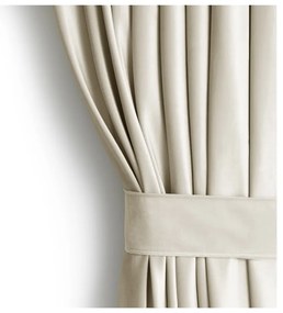 Draperie bej dimout (semi-opacă) din catifea 140x245 cm Pleat – Restilo