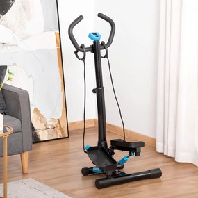 HOMCOM Stepper Fitness cu Twist pentru Exerciții Aerobice, Reglabil, cu Benzi de Rezistență, Ideal pentru Acasă și Birou, Albastru | Aosom Romania