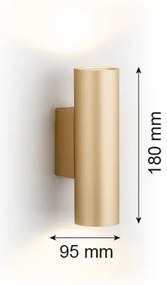 Aplică MITOS PLUS 2xGU10/5W/230V auriu Argon 7178