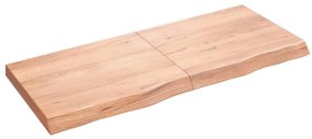 vidaXL Raft de perete maro deschis 120x50x(2-6) cm lemn stejar tratat