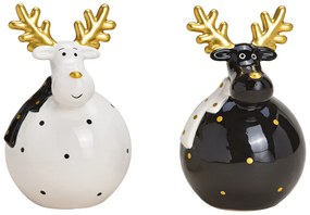 Elan ceramic MOOSE 13 cm - mai multe variante, alb-negru