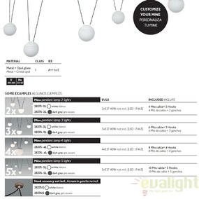 Lustra cu 2 pendule design modern MINE SPACE White 28375-2L