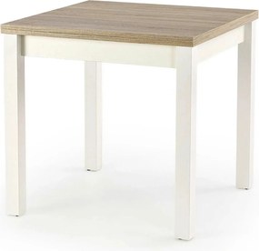Masa extensibila GRACJAN, stejar sonoma/alb, PAL, 80/160x80x76 cm