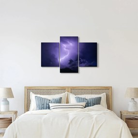 Tablou - cerul violet cu fulger (90x60 cm)