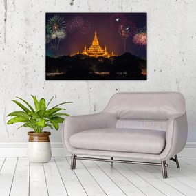 Tablou cu artificii în Asia (90x60 cm)