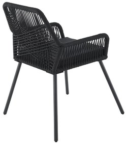 Jusky Scaune metalice Kastos 2 buc - negru