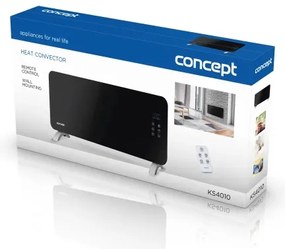 Concept KS4010 - Încălzitor/convector electric 2000W IP24 negru+telecomandă