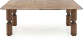 Masa extensibila MELTON, nuc, 200/300x101x76 cm