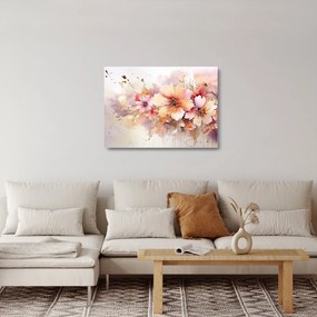 Tablou pe sticlă - Flori (70x50 cm)