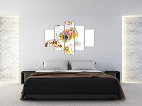 Tablou cu farfurie cu fructe pe masă (150x105 cm)