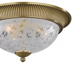 Plafoniera design clasic din alama si sticla diametru 40cm, 6202