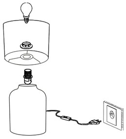 Eglo 97773 - Lampă de masă BELLARIVA 1xE14/40W/230V