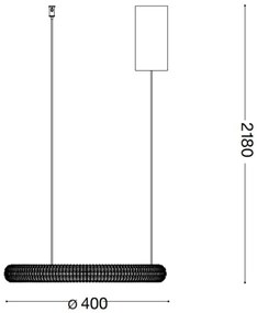 Lustră LED pe cablu Ideal Lux MIRACLE LED/25W/230V d. 40 cm CRI 90 crom mat