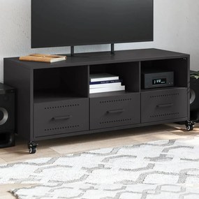 vidaXL Dulap TV, negru, 100,5x39x43,5 cm, oțel