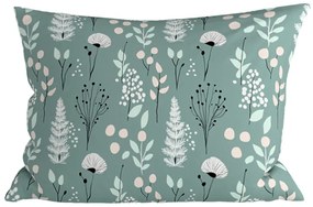 Husa decorativa pentru perna WILD FLOWERS 50x70 cm, mentolov