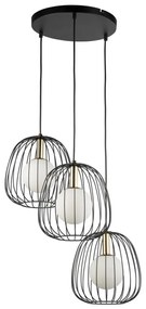 Lustră pe cablu BELL 3xG9/12W/230V negru/auriu