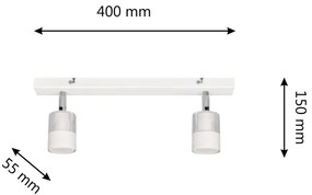 Spot LED TUBSSON 2xGU10/4,8W/230V alb/crom lucios