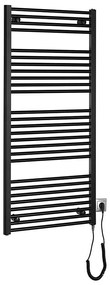 Radiator portprosop electric pentru baie Aqualine DIRECT-E 600W/230V 132 cm negru mat
