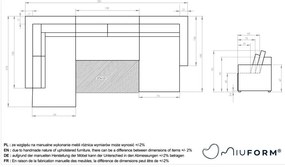 Colțar crem extensibil (colț în formă de "U") Homely Tommy – Miuform