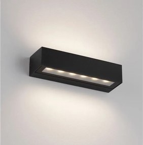 Aplica exterior neagra liniara 22cm IP65 LED CCT PRISMATIC