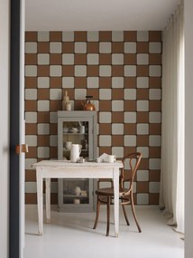 Tapet Porcelain Tiles, Orange, Rebel Walls