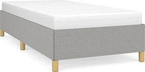 vidaXL Cadru de pat fără saltea, gri deschis, 90x190 cm, textil