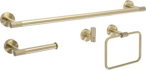 Set accesorii pentru baie GRID auriu periat 4 piese