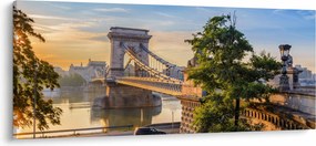 Tablou - Pod peste râu, Budapesta, Ungaria (120x50 cm)