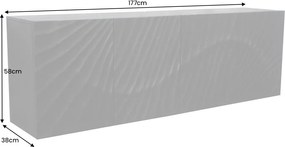 Comoda suspendata din lemn de mango Scorpion 180cm, negru A-44524 VC