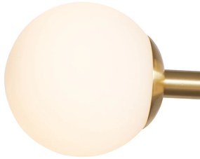 Plafonieră Hotel Chic Auriu cu Sticlă Albă Opal 6 Lumini - Monaco