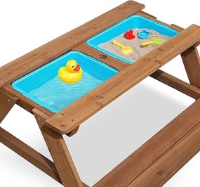 Banca de gradina pentru copii cu masa de joaca PLAYLAND 88x88x51 cm
