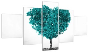 Tablou cu copac îndrăgostit (125x70 cm), în 40 de alte dimensiuni noi