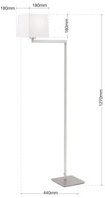 Lampadar Orion Stl 12-1187/1 CARLTON 1xE27/40W/230V alb/crom mat