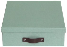 Organizator verde pentru documente din carton Oskar Canvas Paper Laminate – Bigso