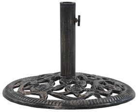 vidaXL Suport de umbrelă, bronz, 12 kg, fontă, 48 cm