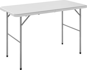 Outsunny Masă de Camping și Picnic Pliabilă, 120x60 cm, Alb | Aosom Romania