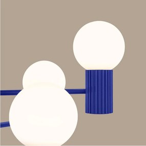 Lustră albastră cu abajur din sticlă Orbital – Sollux