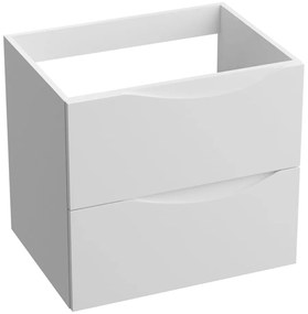 Dulap baza suspendat Rune Asger 2 sertare 60 cm alb lucios