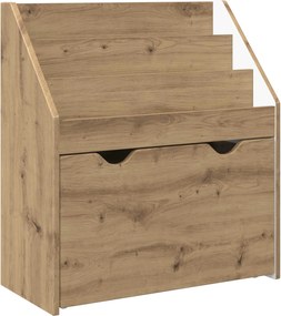 vidaXL Raft pentru copii cu sertar Stejar Artizanal 60 x 29,5 x 69 cm