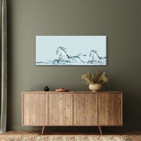 Tablou - Cai din picături de apă (120x50 cm)