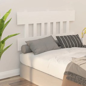 Tablie de pat, alb, 203,5x3x81 cm, lemn masiv de pin 1, Alb, 203.5 x 3 x 81 cm