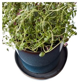 Ghiveci decorativ din gresie ø 10 cm Gastro Dark Blue/Black – Bitz