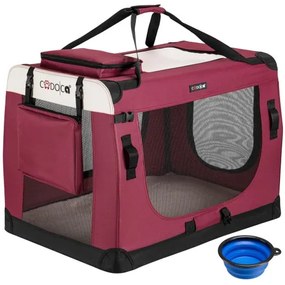 Deuba Geanta portabila pentru caini XL 82x59x59cm - rosu