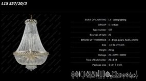 Lustra imperial cristal Bohemia, diametru 80cm