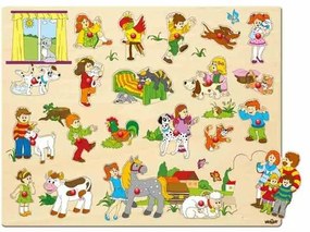 Puzzle mare Woody, cu mânere