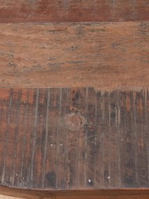 Masă pliabilă ovală din lemn reciclat și metal, cu blat patinat și picioare pliabile, natur, finisaj vintage, 165×77.5×71 cm, „Marolles"